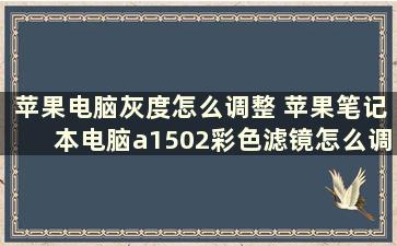 苹果电脑灰度怎么调整 苹果笔记本电脑a1502彩色滤镜怎么调